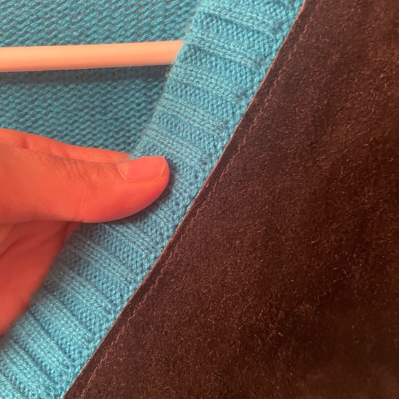 Vintage Fringe & Leather Sweater - Picture 3 of 10